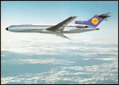 Ansichtskarte  Flugzeug der Lufthansa Europa Jet Boeing B 727 1980