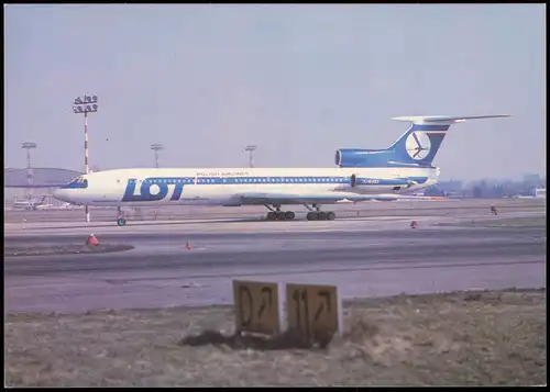 Flugzeug Airplane Avion POLISH AIRLINES Tupolev- 154 M Medium     aircraft 1986