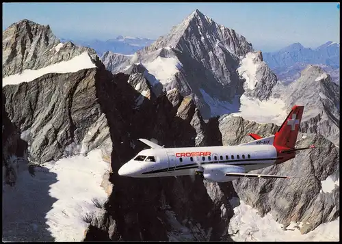Ansichtskarte  Flugzeug Airplane Avion CROSSAIR Saab Cityliner 1998