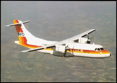Ansichtskarte  Flugzeug Airplane Avion ATR 42 Luftverkehrs AG 1988