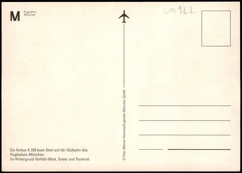 München Flughafen Airbus A 330 beim Start auf der Südbahn 1990