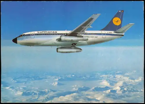 Ansichtskarte  Flugzeug Airplane Avion Lufthansa Boeing B 737 (City Jet) 1980