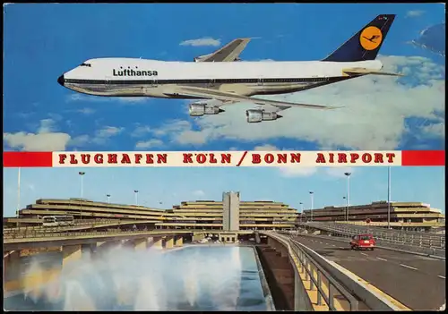 Bonn FLUGHAFEN KÖLN BONN AIRPORT, Terminal & Lufthansa Jumbo 747 1970