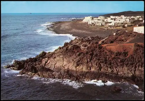 Postales Lanzarote Luftbild El Golfo Vista Parcial 1982