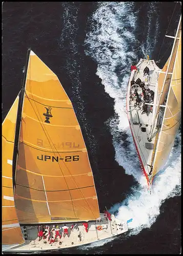 Ansichtskarte  Segelschiffe Segelyacht Americas CUP New Zealand Nippon 1992
