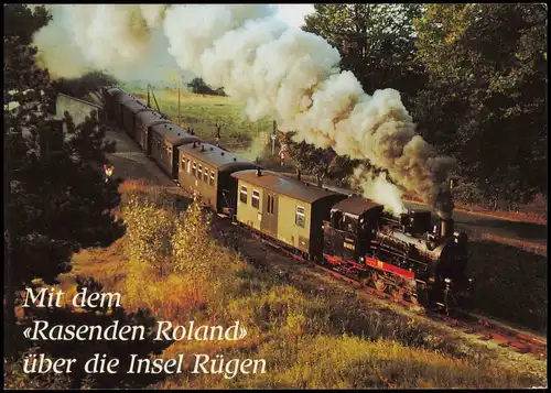 Verkehr/KFZ - Eisenbahn/Zug/Lokomotive «Rasenden Roland» über die Insel Rügen 1992