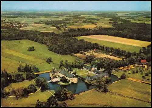 Ansichtskarte Dorsten Schloss Lembeck vom Flugzeug aus, Luftaufnahme 1972