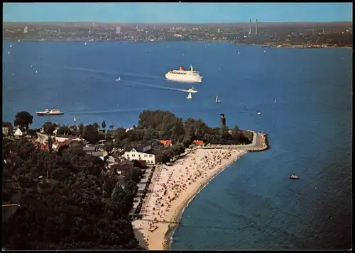 Möltenort-Heikendorf Luftaufnahme Möltenort mit U-Boot Ehrenmal 1970