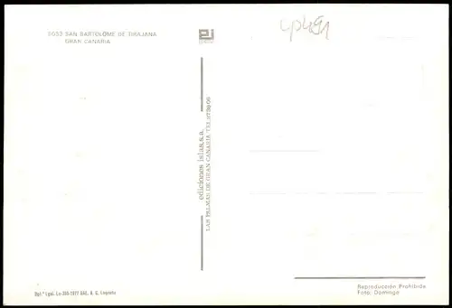Postales Gran Canaria SAN BARTOLOME DE TIRAJANA GRAN CANARIA 1980