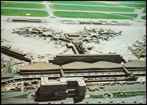 Flughafen-Frankfurt am Main Flughafen Luftaufnahme Terminal 1 (Airport) 1980
