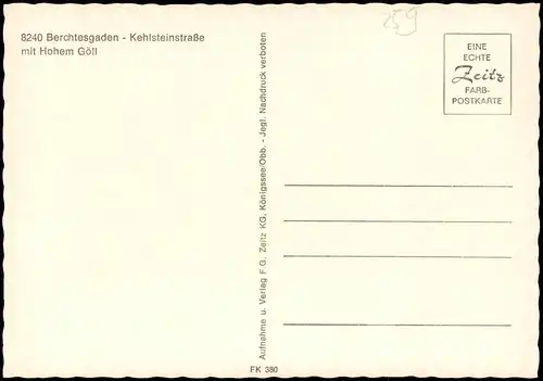 Berchtesgaden Bus passiert die Kehlsteinstraße mit Hohem Göll 1975