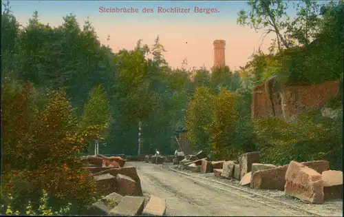 Ansichtskarte Rochlitz Steinbrüche des Rochlitzer Berges 1928