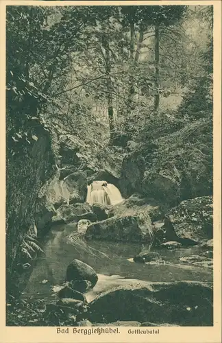 Ansichtskarte Bad Gottleuba-Berggießhübel Gottleubatal Wasserfall 1928