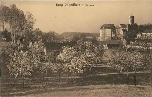 Ansichtskarte Gnandstein-Kohren-Sahlis Burg Gnandstein 1928