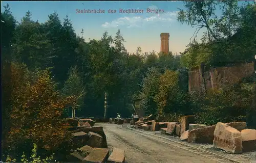 Ansichtskarte Rochlitz Steinbrüche Rochlitzer Berg 1928