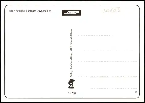 Ansichtskarte Davos Rhätische Bahn am Davoser See 1990