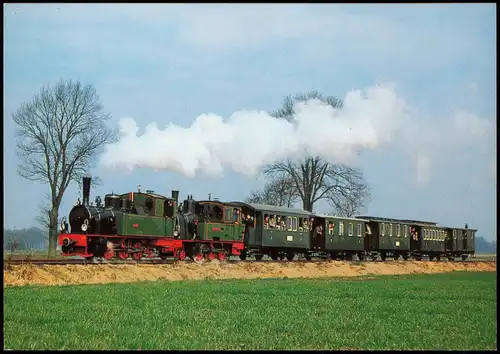 Ansichtskarte  Dampflokomotive Bruchhausen-Vilsen Heiligenberg - Asendorf 1988