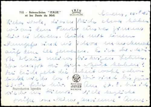 Ansichtskarte  Schiffe Dampfer Steamer Bateau-Salon " ITALIE" 1988