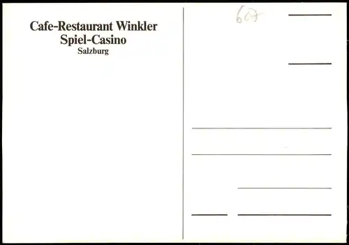 Salzburg Mehrbildkarte Cafe-Restaurant Winkler Spiel-Casino 1990