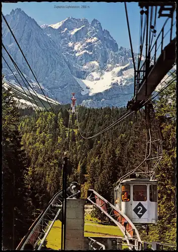 Grainau Bayerische Zugspitz-Seilbahn vom Eibsee zum Zugspitzgipfel 1970
