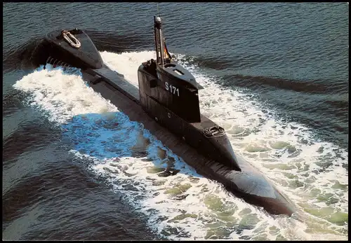 Ansichtskarte  U-Boote/Unterseeboote Unterseeboot Klasse 206 S171 - U22 1980