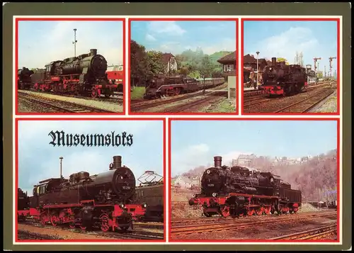 Ansichtskarte  Museumslokomotiven, Dampfloks, Eisenbahnen 1986