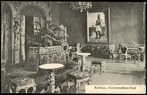 Ansichtskarte Wiesbaden Kurhaus, Konversations-Saal 1912