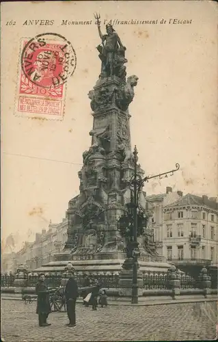 Antwerpen Anvers Platz Denkmal Monument de l'Affranchissement de l'Escaut 1919