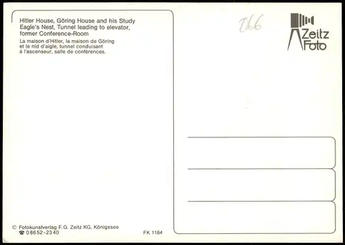 Obersalzberg-Berchtesgaden Hitler-, Göring und Kehlsteinhaus 1980