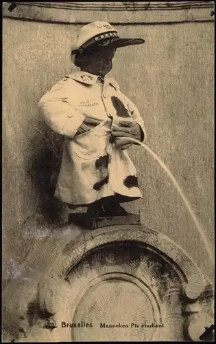 Postkaart Brüssel Bruxelles Manneken Pis étudiant. Verkleidet 1913