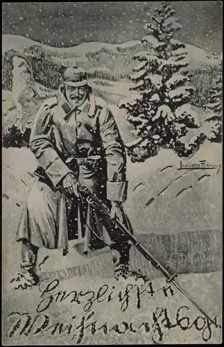 Weihnachten - Christmas Militär Propaganda 1.WK (Erster Weltkrieg) Soldat 1915