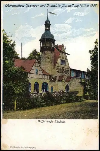 Zittau Gewerbe- & Industrieausstellung Maffersdorfer Bierhalle. 1902