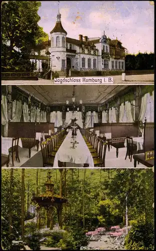 Postcard Rumburg Rumburk Jagdschloss 3 Bild: Saal Park 1912