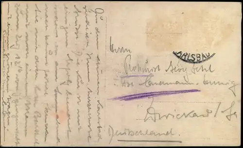 Postcard Karlsbad Karlovy Vary Eingang zum Sprudel 1929