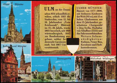 Ansichtskarte Ulm a. d. Donau Stadtteilansichten Chronikkarte 1992