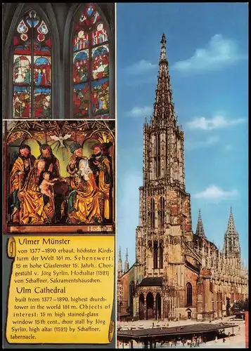 Ansichtskarte Ulm a. d. Donau Ulmer Münster 3 Bild Chronikkarte 1993