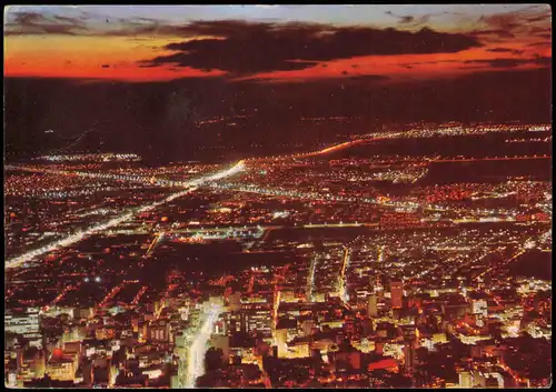 Bogota Panorama Ansicht, Panoramic View Vista nocturna de la ciudad 1974