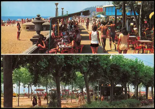 Postales .Spanien CALELLA DE MAR Detalles del paseo maritimo 1980