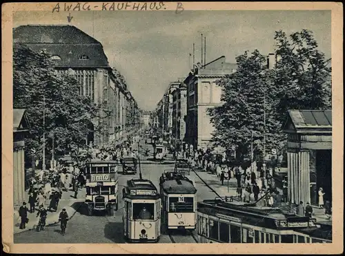 Ansichtskarte Mitte-Berlin Leipziger Straße AWAG Kaufhaus 1943