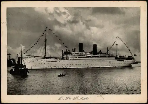 Ansichtskarte  Schiffe Dampfer Steamer D. Der Deutsche 1937