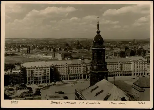 Innere Altstadt-Dresden Aufbau des zerstörten Altmarktes 1957 Walter Hahn:13548