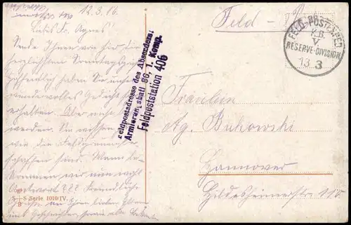 Ansichtskarte Militaria 1. WK Majestats jüngster Rekrut 1916   Feldpoststempel