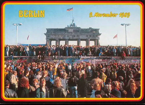 Mitte-Berlin Brandenburger Tor ÖFFNUNG DER DEUTSCH-DEUTSCHEN GRENZE 1989