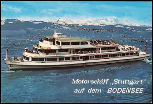 Fahrgastschiff Motorschiff "Stuttgart" der DB Friedrichshafen am Bodensee 1980