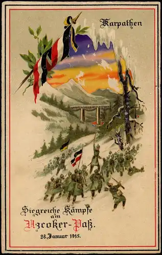 Ukraine (Allgemein) Karpaten Karpaty Karpaty Carpați Kárpátok Militaria WK1 1916