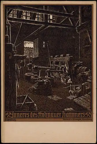 Ansichtskarte Frohnau-Annaberg-Buchholz Frohnauer Hammer Künstlerkarte 1934