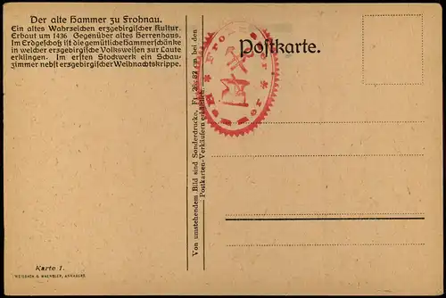 Ansichtskarte Frohnau-Annaberg-Buchholz Frohnauer Hammer Künstlerkarte 1934