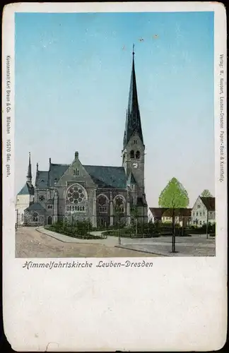 Ansichtskarte Leuben-Dresden Himmelfahrtskirche 1911