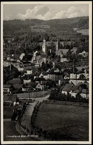 Postcard Friedland in Niederschlesien Mieroszów Straßenpartie 1936