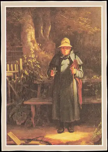 Ansichtskarte  Künstlerkarte Gemälde Kunstwerke: Am Sprudel 1990